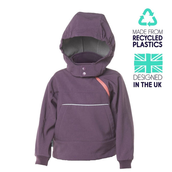 waterproof eco hooded top- all seasons - plum