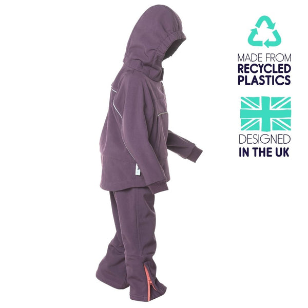 waterproof eco hooded top- all seasons - plum