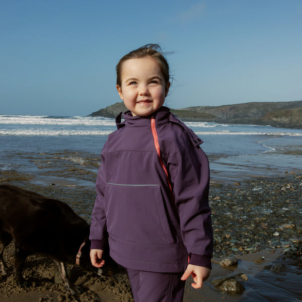waterproof eco hooded top- all seasons - plum