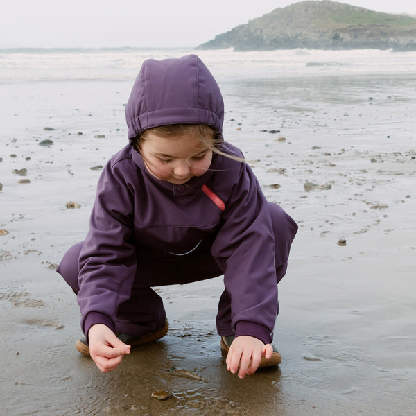 waterproof eco hooded top- all seasons - plum